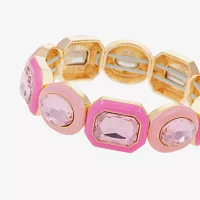 Monet Jewelry Glass Round Stretch Bracelet