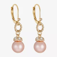 Monet Jewelry Simulated Pearl Round Drop Earrings