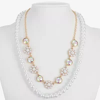 Monet Jewelry Simulated Pearl 20 Inch Cable Round Strand Necklace