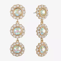 Monet Jewelry Simulated Pearl Round Drop Earrings