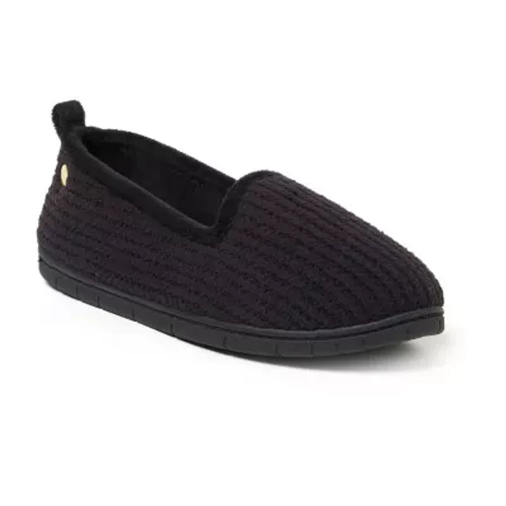 Dearfoams Rachel Marled Chenille Closed Back Womens Slip-On Slippers