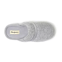 Dearfoams Serena Marled Chenille Scuff Womens Slip-On Slippers