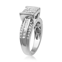 1 CT.T.W. Natural Diamond 10K White Gold Multi-Top Bridal Ring