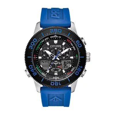 Citizen Promaster Sailhawk Mens Chronograph Blue Strap Watch Jr4068-01e