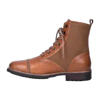 Dingo Mens Andy Block Heel Lace Up Boots