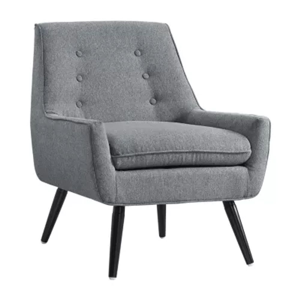 Trelis Flannel Tufted Club Chair