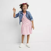 Arizona Little & Big Girls Denim Lightweight Jacket