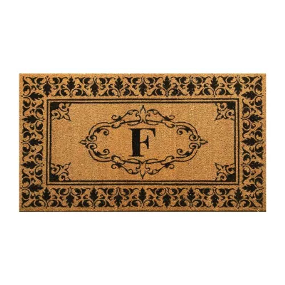 nuLoom Novelty Monogrammed Coir Outdoor Doormat 2'6"X4'