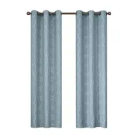 Eclipse Hazel Geometric Blackout Grommet Top Curtain Panel