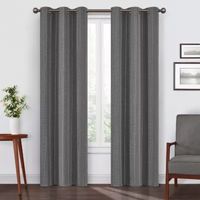 Eclipse Ronneby Stripe Blackout Grommet Top Single Curtain Panel