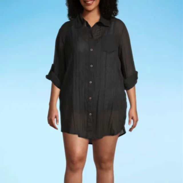 jcpenney swimsuit cover up plus size