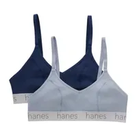 Hanes Originals Ultimate Stretch Cotton Women's Triangle Bralette, 2-Pack DHO101