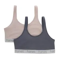 Hanes Originals Ultimate Stretch Cotton Women's Scoopneck Bralette, 2-Pack DHO102