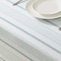 Laura Ashley Easy Care Tablecloth - Teal Stripe