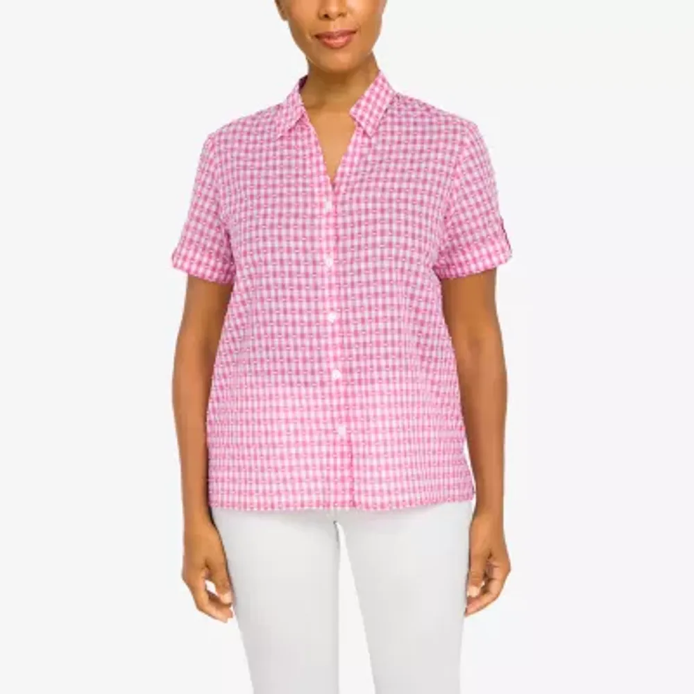 jcpenney button down shirts womens