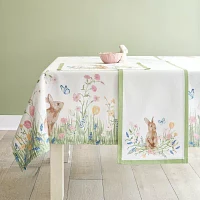 Linden Street Easter Floral Bunny Tablecloth