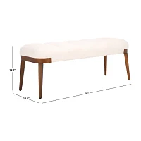 Maila Velvet Wooden Bench