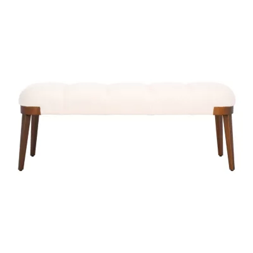 Maila Velvet Wooden Bench