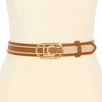 Liz Claiborne Logo Canvas 30mm Womens Belt