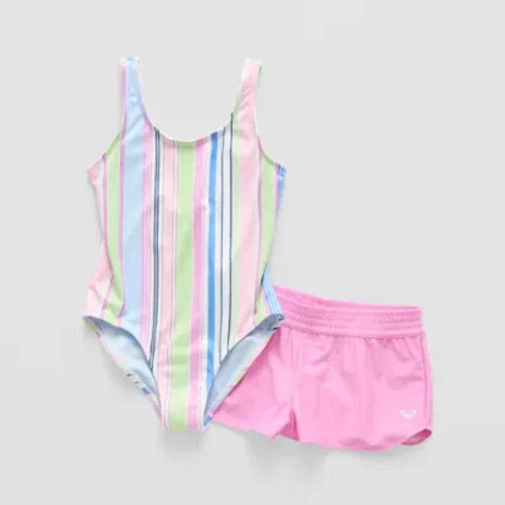 Roxy Big Girls Salty Stripe One Piece Set