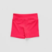 Xersion Little & Big Girls Stretch Fabric Ribbed High Rise Pull-On Short