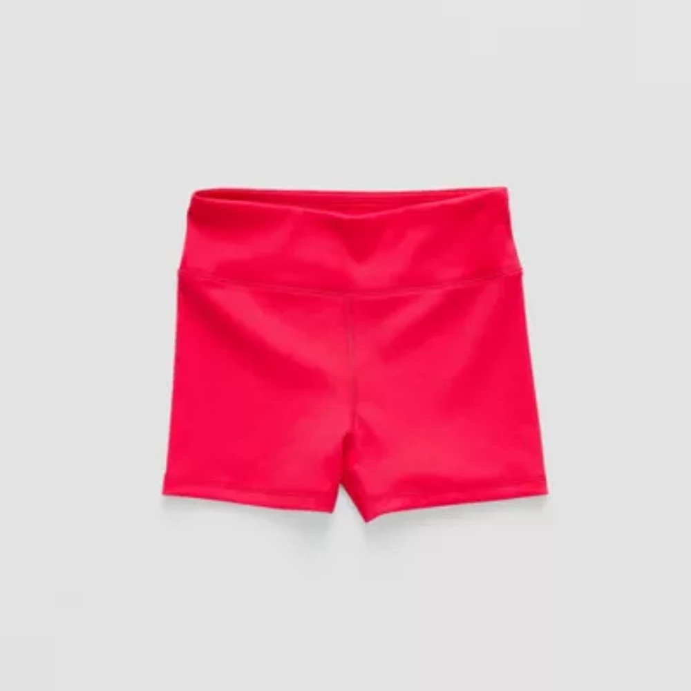 Xersion Little & Big Girls Stretch Fabric Ribbed High Rise Pull-On Short