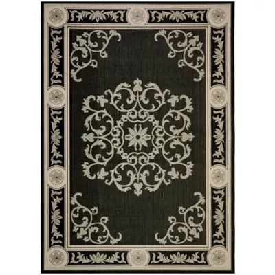 Courtyard Medallion Delight Indoor/Outdoor Rectangular Rugs