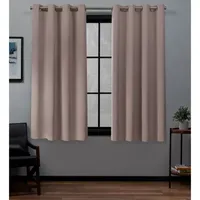Exclusive Home Curtains Academy Energy Saving 100% Blackout Grommet Top Set of 2 Curtain Panel