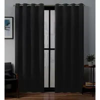 Exclusive Home Curtains Sateen Grommet Top Blackout Set of 2 Curtain Panels