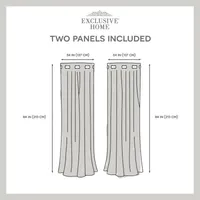 Exclusive Home Curtains Finesse Light-Filtering Grommet Top Set of 2 Curtain Panel