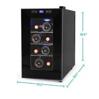BLACK+DECKER Thermoelectric -Bottle Wine Cellar with Clear Glass Door