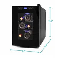 BLACK+DECKER Thermoelectric 6-Bottle Wine Cellar with Clear Glass Door