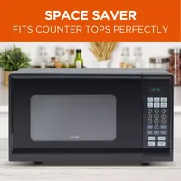 Commercial Chef 0.9-Cu. Ft. Countertop Microwave with Push Button Door Release - Black