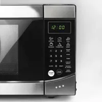 Commercial Chef 0.9-Cu. Ft. Countertop Microwave with Push Button Door Release - Stainless Steel Trim