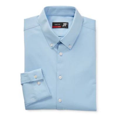 J. Ferrar Slim Mens Fit Easy Care Stretch Fabric Long Sleeve Dress Shirt