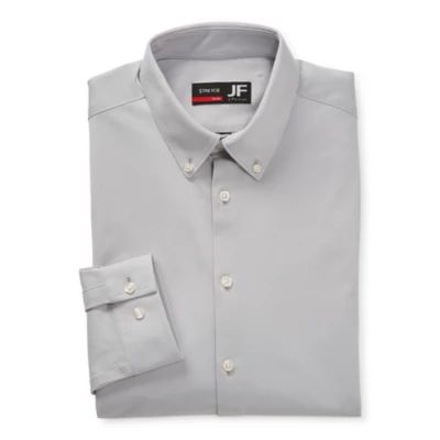 J. Ferrar Slim Mens Fit Easy Care Stretch Fabric Long Sleeve Dress Shirt