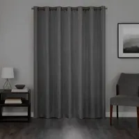 Eclipse Hazel Texture Blackout Grommet Top Single Curtain Panel