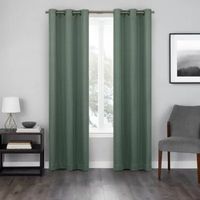 Eclipse Hazel Texture Blackout Grommet Top Single Curtain Panel