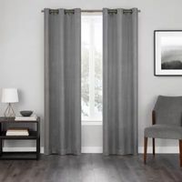Eclipse Hazel Texture Grommet Top Blackout Single Curtain Panel