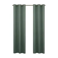 Eclipse Hazel Texture Blackout Grommet Top Single Curtain Panel