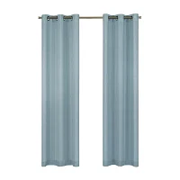 Eclipse Hazel Texture Grommet Top Blackout Single Curtain Panel