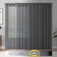 Eclipse Hazel Texture Blackout Grommet Top Single Curtain Panel