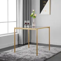 Urban Shop Glass and Metal Dining Table