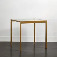 Urban Shop Glass and Metal Dining Table