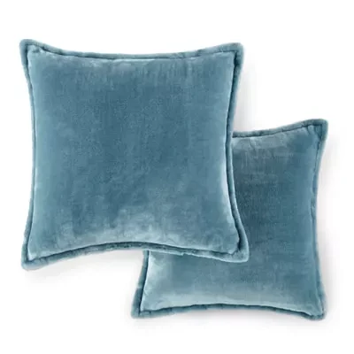 Home Expressions Velvet Plush 2-pack Square Throw Pillow