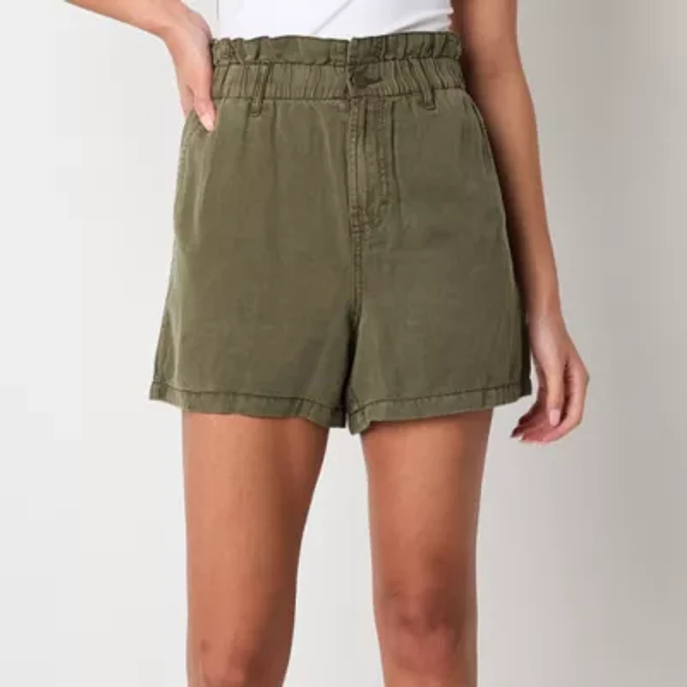 a.n.a Linen Womens High Rise Chino Short