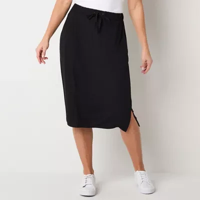 St. John's Bay Womens Mid Rise Midi Pencil Skirt