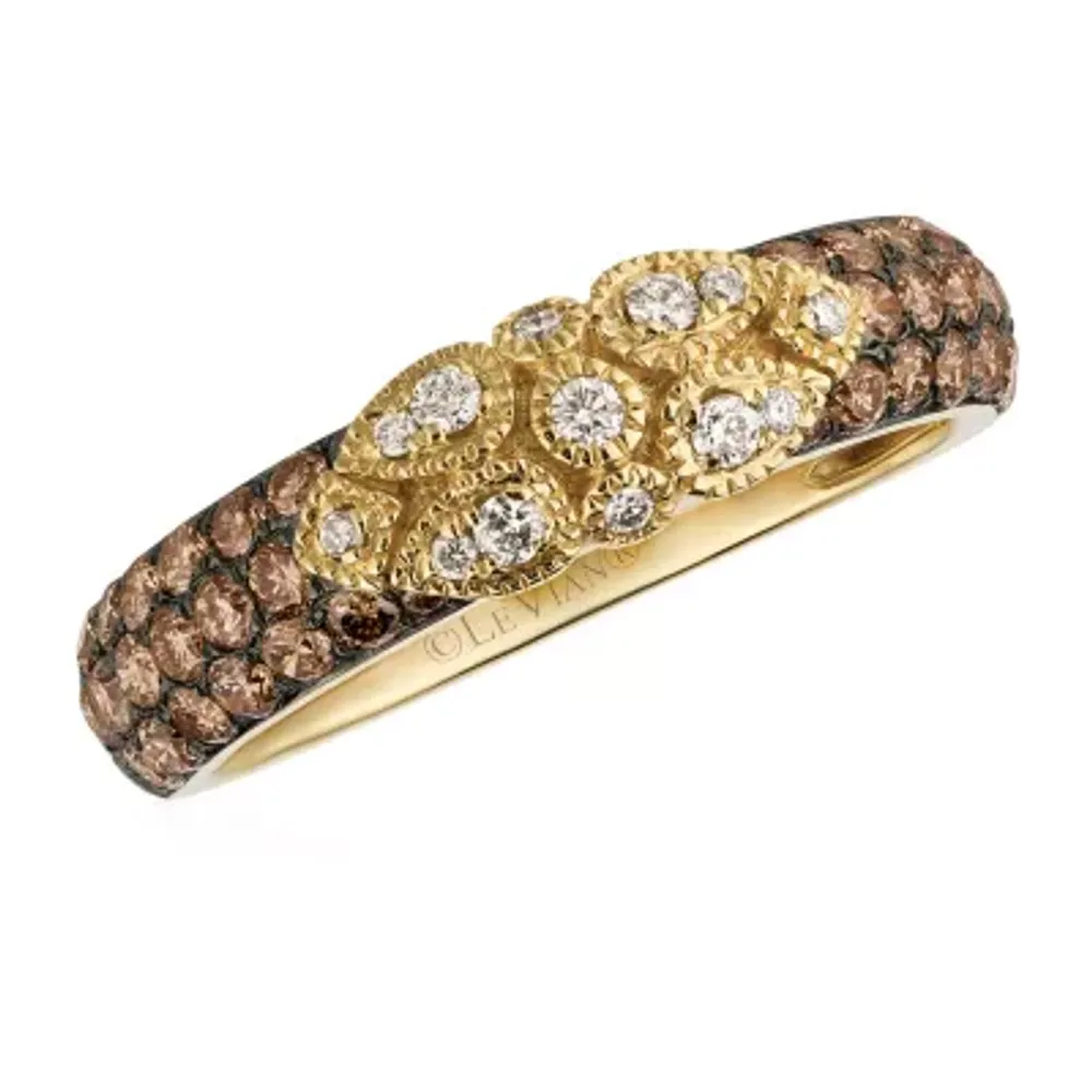 Le Vian® Grand Sample Sale™ Chocolate Diamonds® & Vanilla Diamonds® Ring set in 14K Honey Gold
