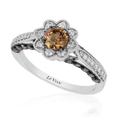 Le Vian® Grand Sample Sale™ Chocolate Diamonds® & Vanilla Diamonds® Ring set in 14K Vanilla Gold
