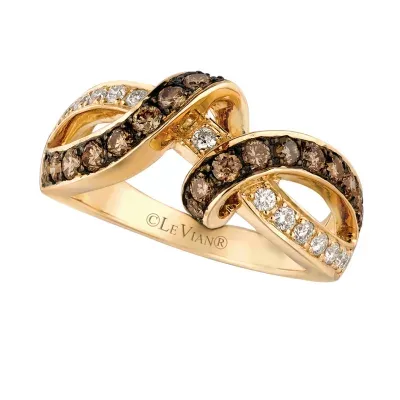 Le Vian® Grand Sample Sale™ Chocolate Diamonds® & Vanilla Diamonds® Ring set in 14K Honey Gold